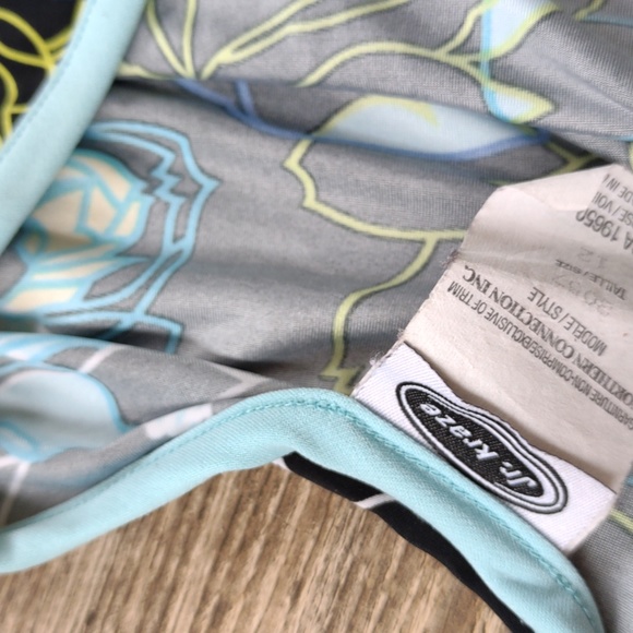 Colorful Floral Flowy Ruffly Layered Skirt Swim Suit Cover - Picture 5 of 7